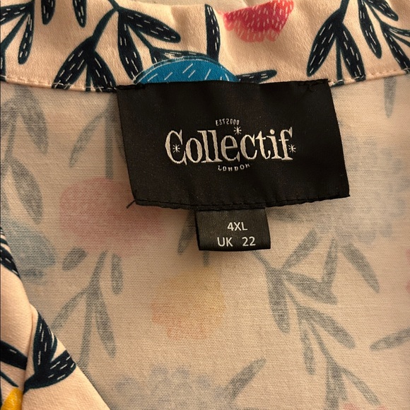 Collectif Clothing Floral Short Sleeve Dress RARE - Picture 2 of 4